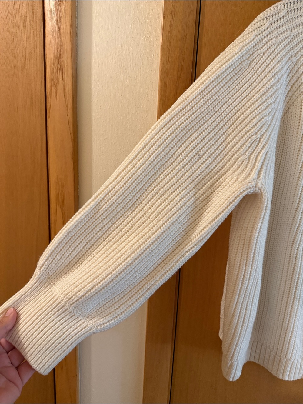 Talbots Women’s Shaker Ribbed Button-Front Cardigan Sweater Cream Size 2X - Picture 5 of 7
